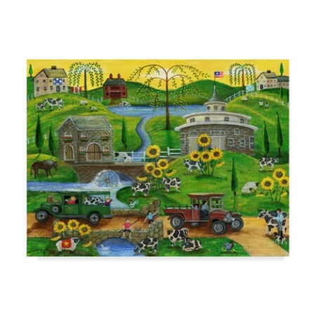 Trademark Fine Art Cheryl Bartley 'Cows May Come And Cows My Go' Canvas Art, 35x47 ALI41183-C3547GG